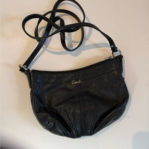 Coach Black Leather Shoulder Crossbody Bag